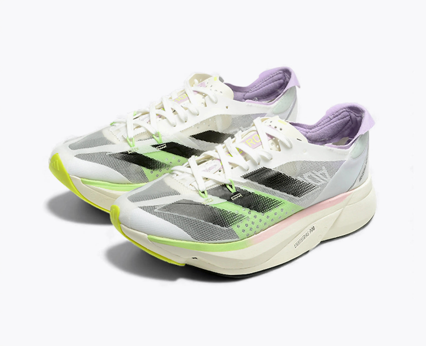 Adizero Adios Pro 3 - Blanc Vert Rose Pâle Adidas