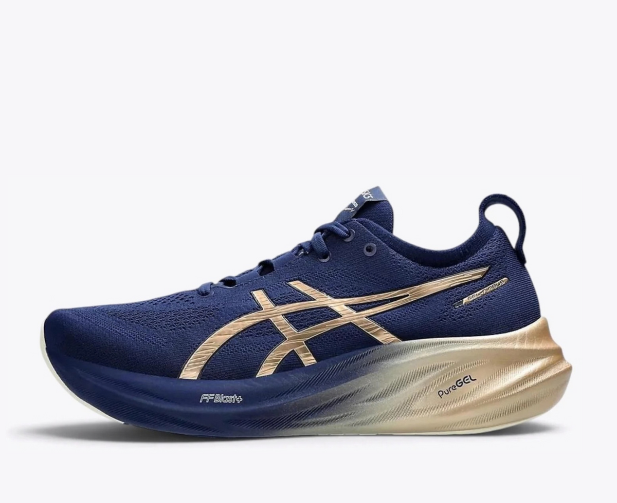ASICS Gel-Nimbus 26 Platinum Blue Expanse Champagne