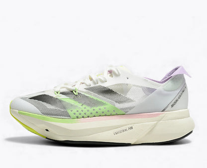 Adizero Adios Pro 3 - Blanc Vert Rose Pâle Adidas