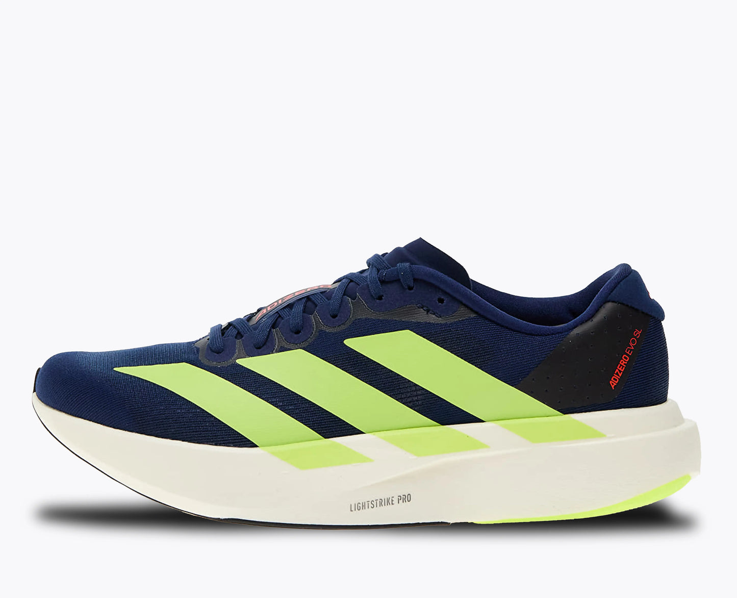 Adizero Evo SL Dark Blue Solar Slime & Red Adidas