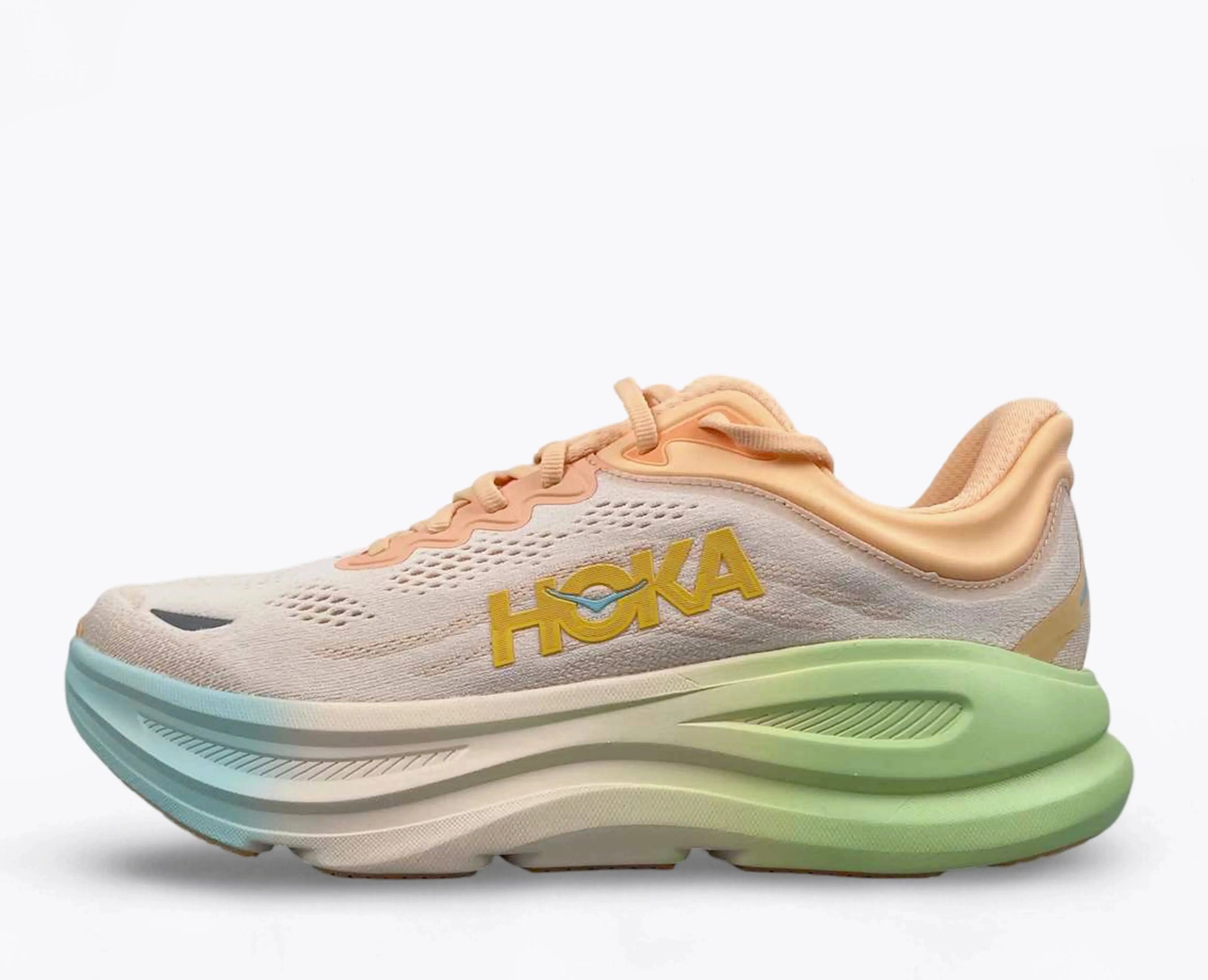 Bondi 9 Multicolor Saumon/Bleu Cyan/Vert Hoka