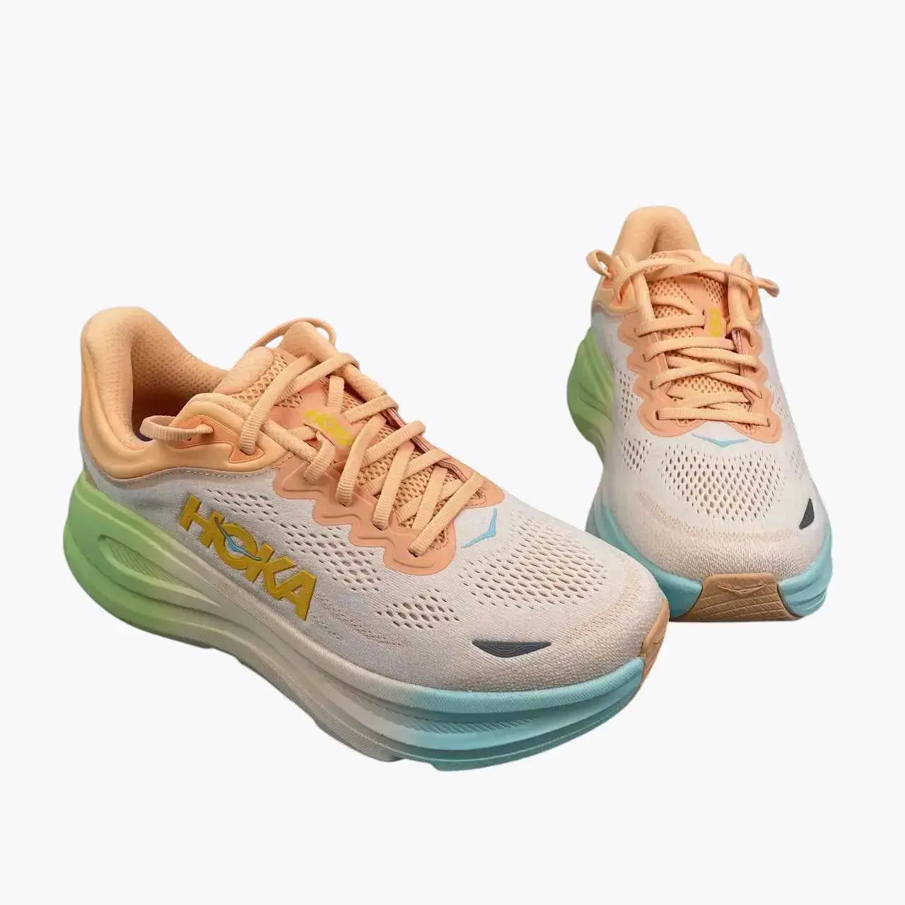 Bondi 9 Multicolor Saumon/Bleu Cyan/Vert Hoka